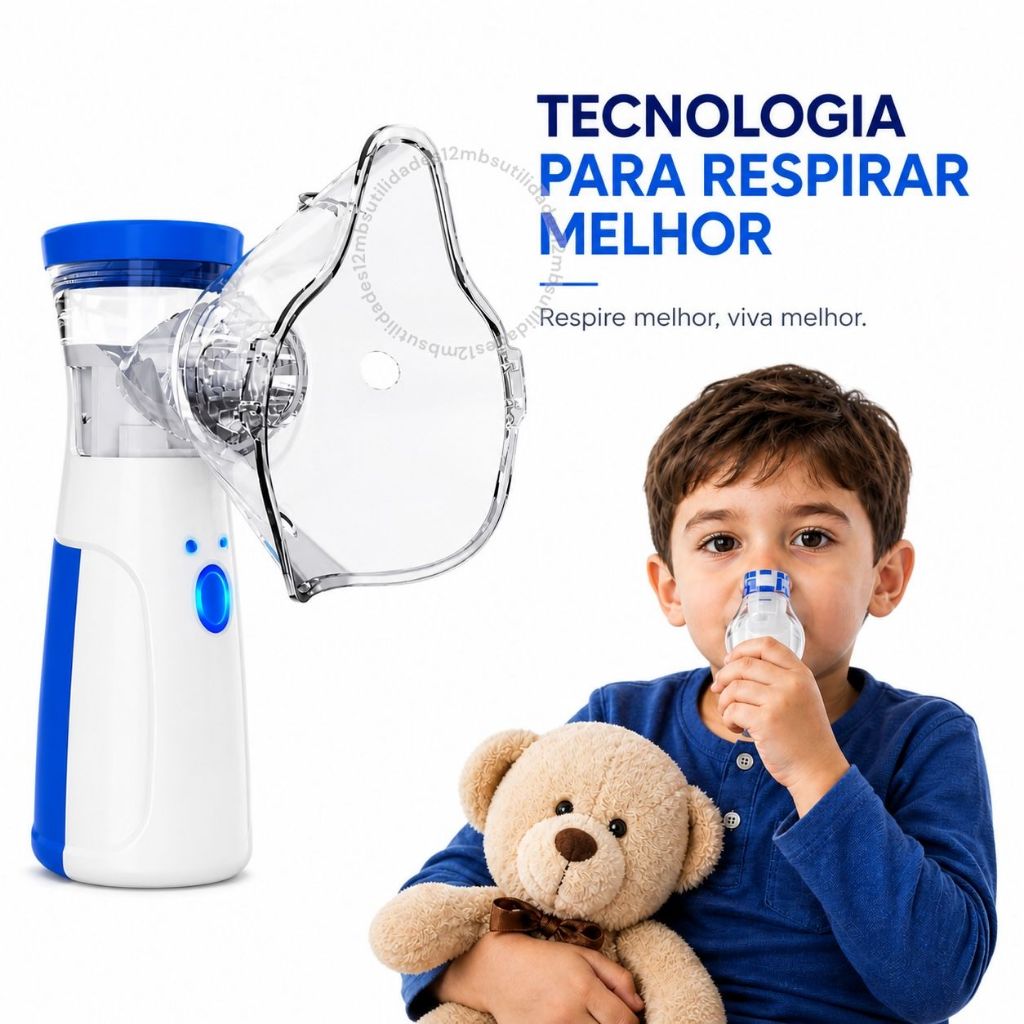 Mini Inalador Portátil Silencioso Ultrassônico Nebulizador Automático Adulto Infantil Compacto Fácil