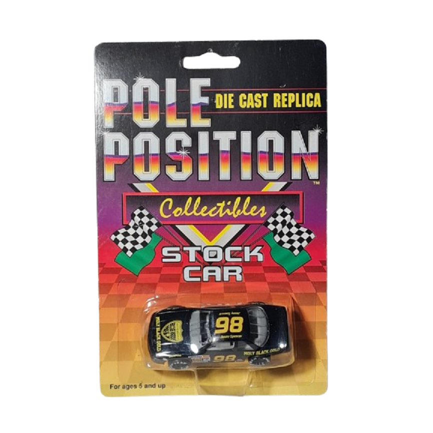 NASCAR MOLY BLACK GOLD 1992 FORD THUNDERBIRD # 98 JIMMY SPENCER POLE POSITION 1:64 LACRADO