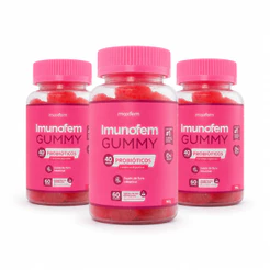 Kit 3x Gummy Suplemento Probiótico 40bi Imunofem Gummy Frutas Vermelhas | 3x 60 Gummy