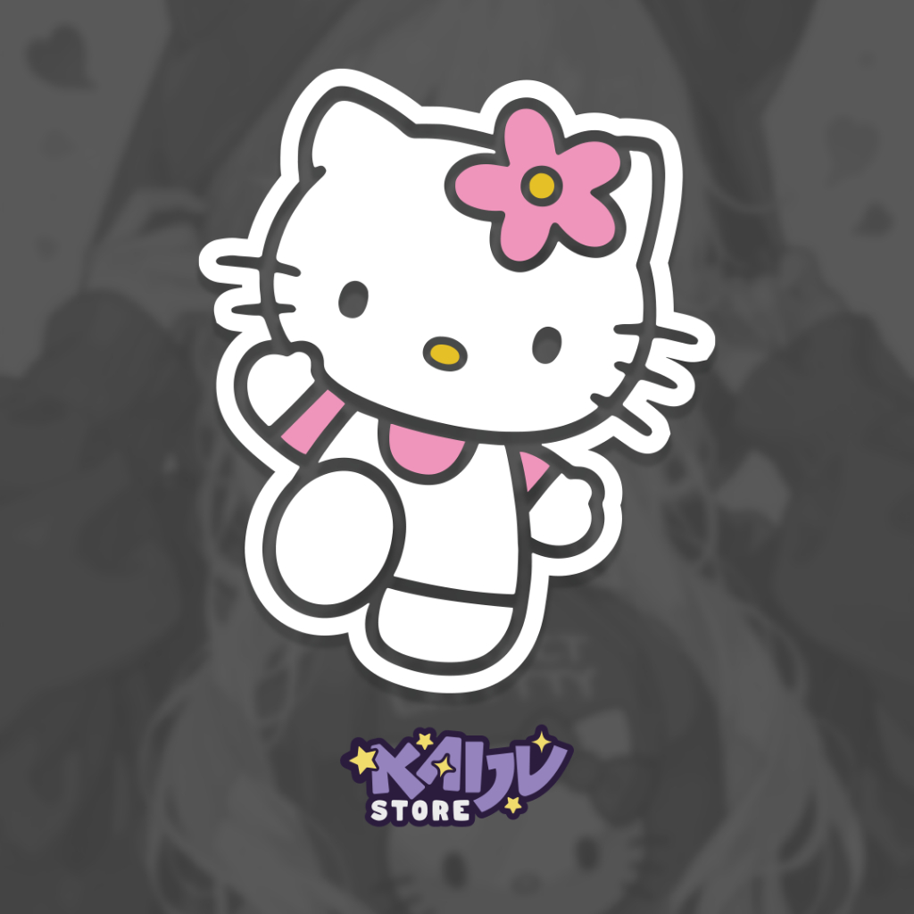 Adesivo Kitty Cute Car Tuning Decal JDM Sticker