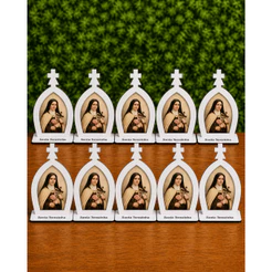 40 Un Lembrancinha Capelinha Santa Terezinha do Menino Jesus Mdf Branco Catolica