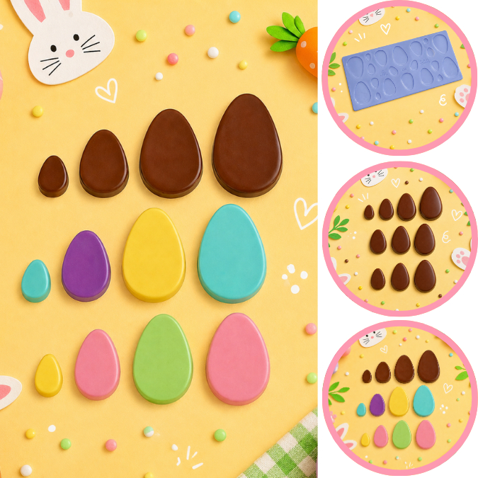 1~5 Forma De Modelagem Acetato Porto Ovo Tablete Páscoa P886 (CHOCO)