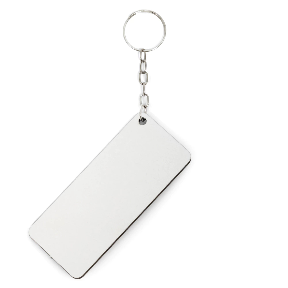 Chaveiro de MDF para Sublimação Retangular (3x7cm) - 10 Peças