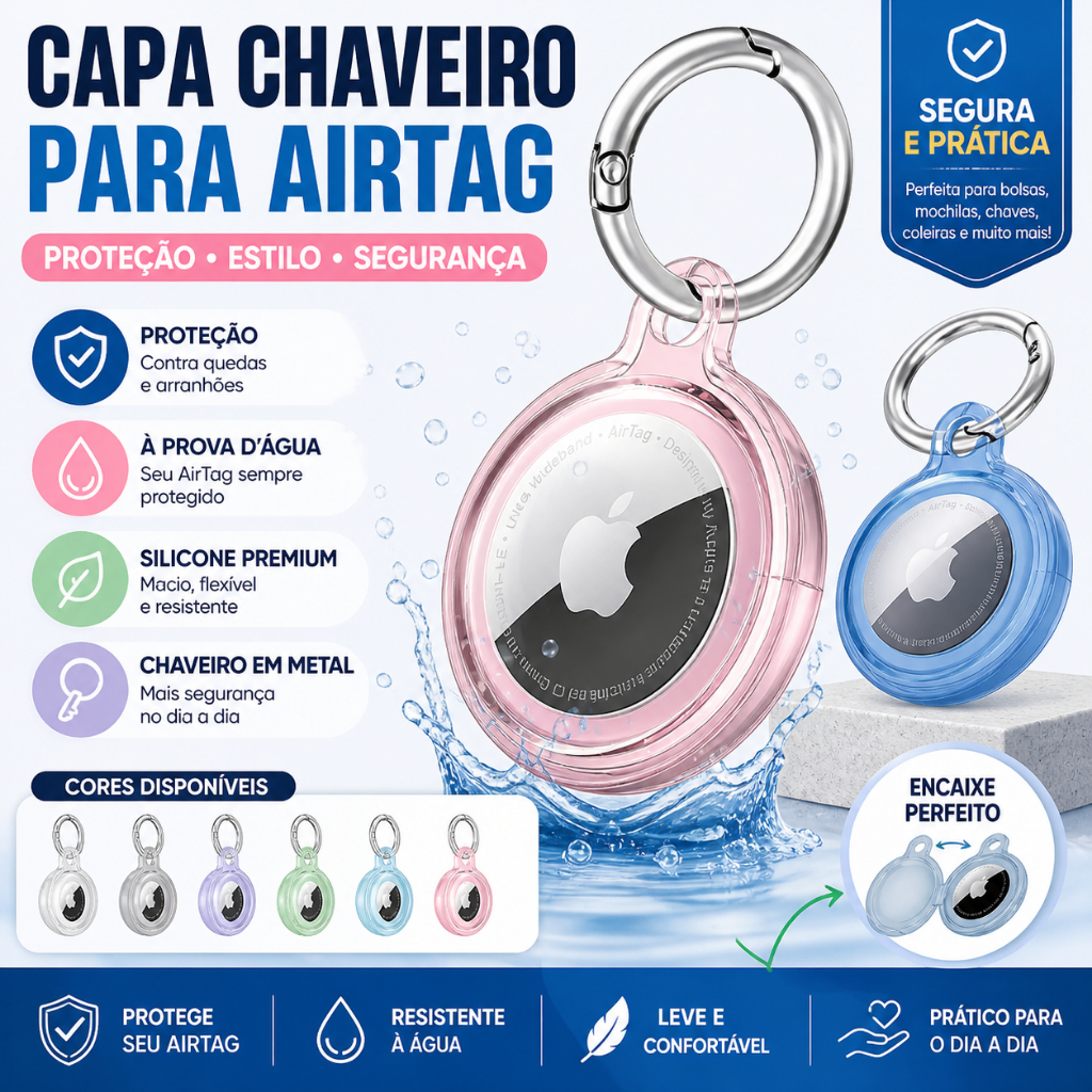 Capa Chaveiro Case para Airtag a Prova D'Água