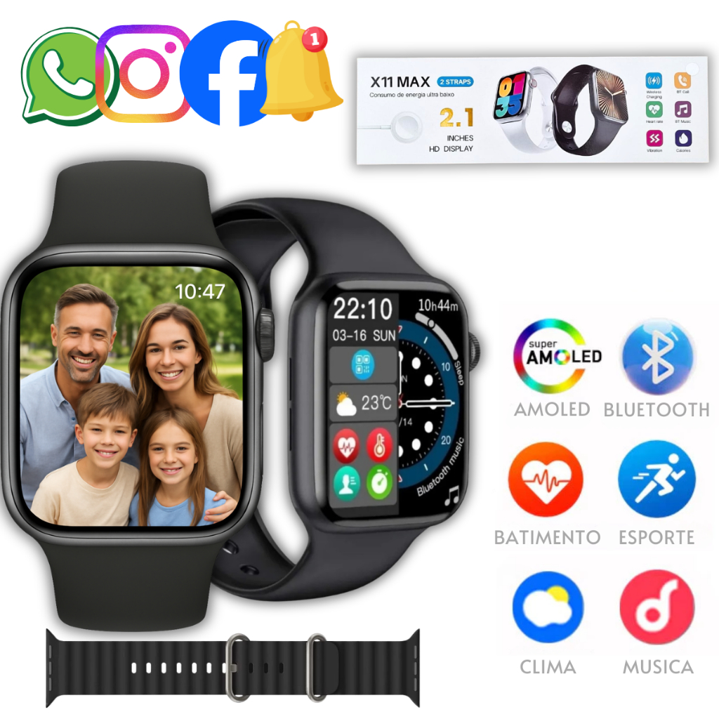 Relogio Smartwatch Feminino Masculino Para Android Samsung Xiaomi  Faz Recebe Chamada
