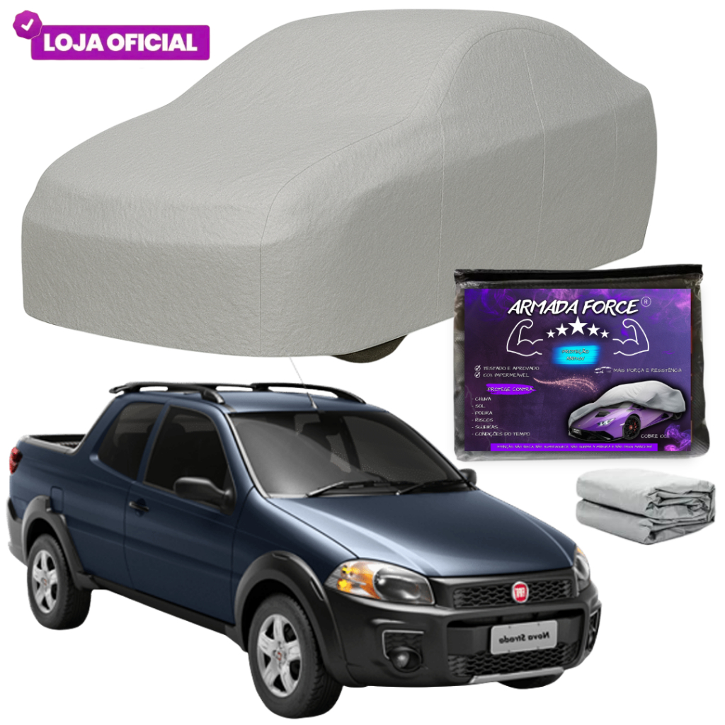 Capa Cobrir Carro STRADA 100% Forrada Armada Force 100% Impermeável Protege Sol Chuva Poeira