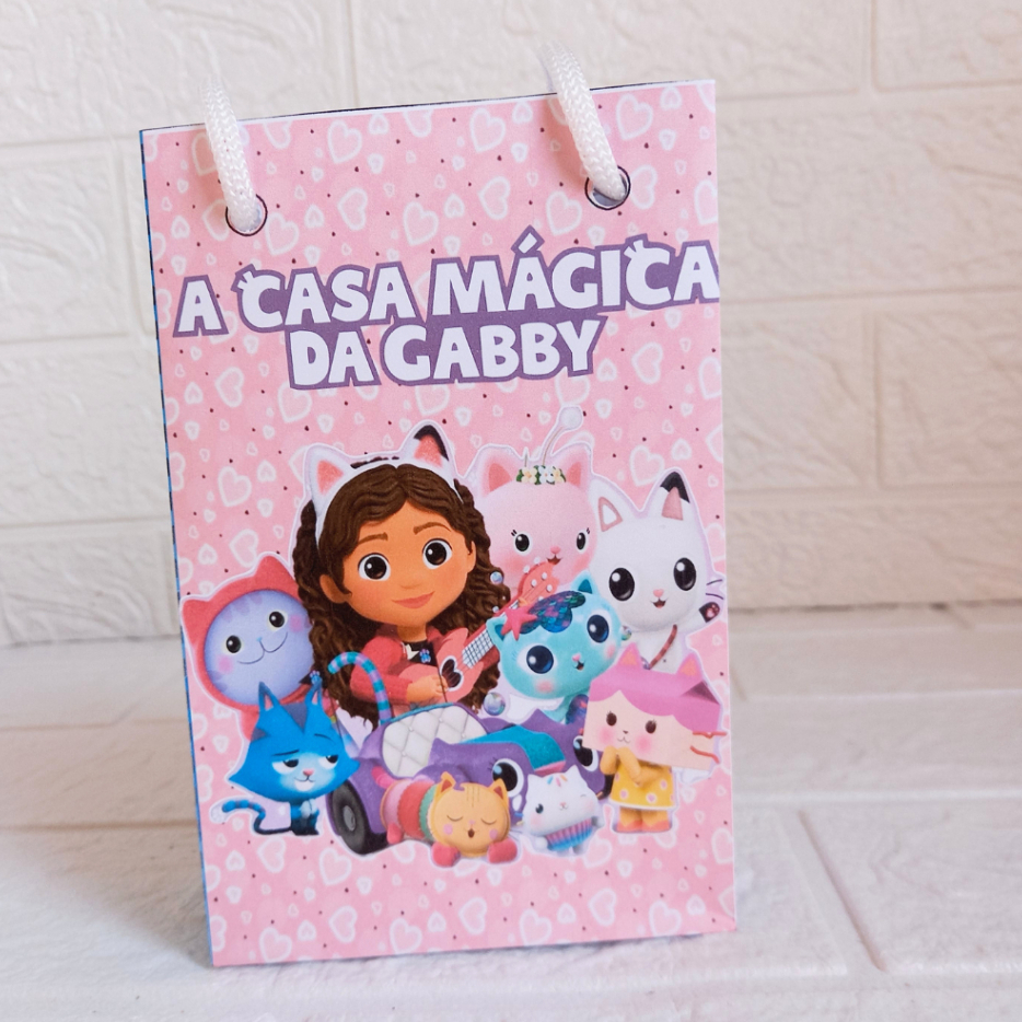 Sacolinha A casa magica da Gabbi Personalizada| Festa Infantil|Lembrancinhas|Aniversário/surpresa