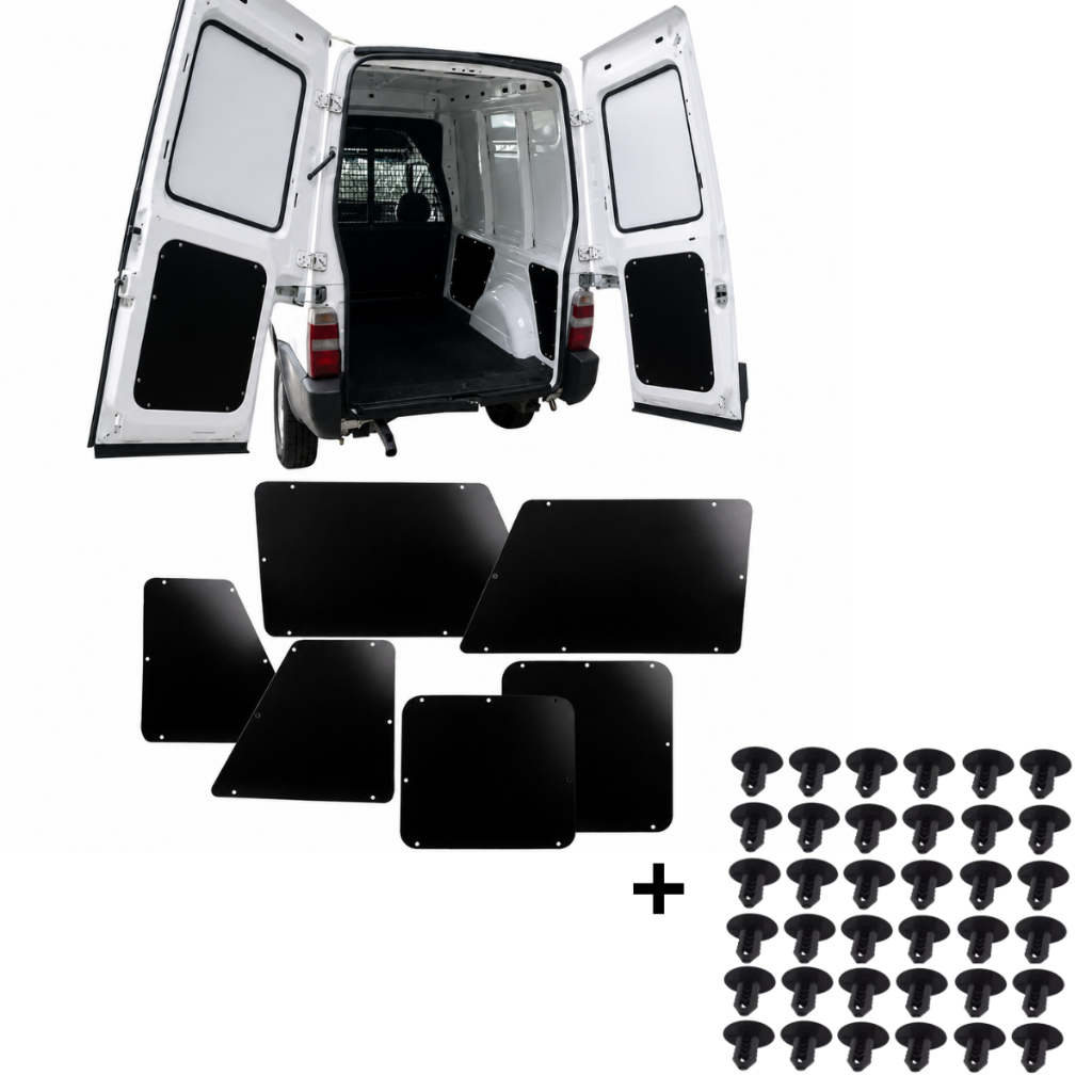 Kit Forro Porta Malas Fiat Bau Fiorino Eucatex 3mm + Kit Presilhas Para Fixação