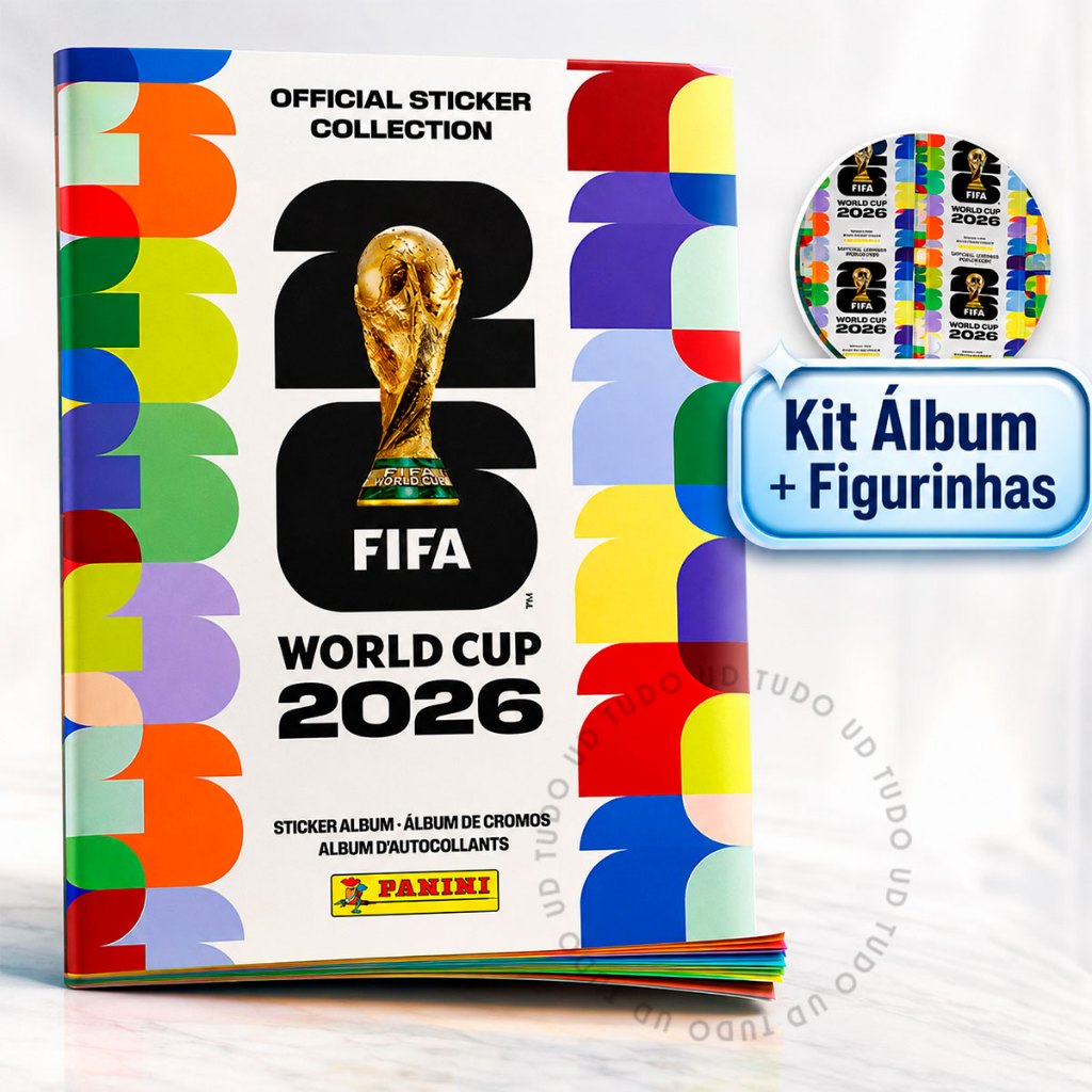 Kit Álbum Copa do Mundo 2026 Oficial Com Figurinhas Chance Lendárias FIFA Complete Seu Álbum