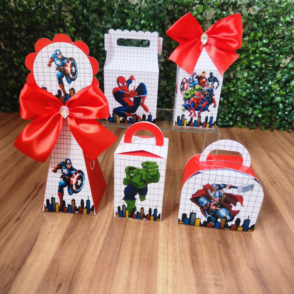 Caixinhas Personalizadas Vingadores/ Lembrancinha de Festa/ Aniversário/ Vingadores