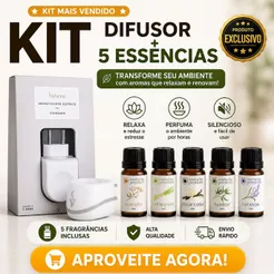 Difusor Aromatizador Elétrico Standard Bivolt Via Aroma + 5 Essência 15 ml