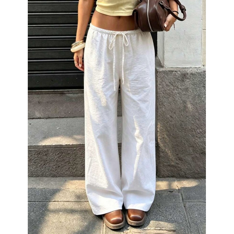 Calça Pantalona Feminina Crepe Líbano Sofisticada Confortável Zero Transparência Tendência 2026