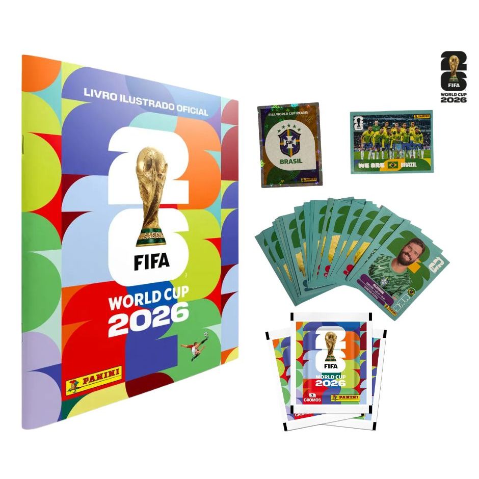 Álbum Brochura COPA DO MUNDO FIFA 2026 + Figurinhas Sem Repetir Panini