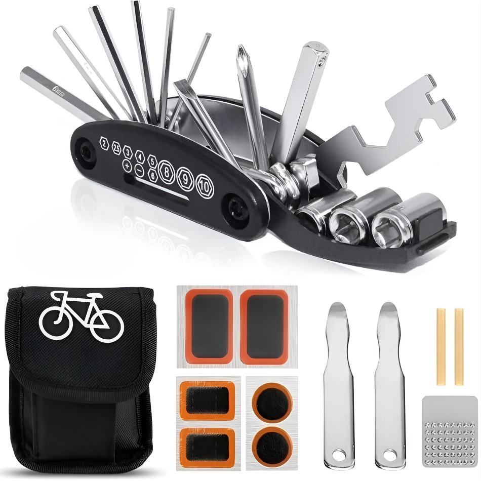 Kit De Reparo Remendo Manutenção Para Bicicletas Com Chave Allen Bike Chaves Rotátoria