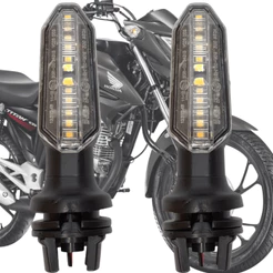 2 Pisca Seta Led Sequencial Cb Twister Cg Titan Fan 160 Start 160 Fan 150