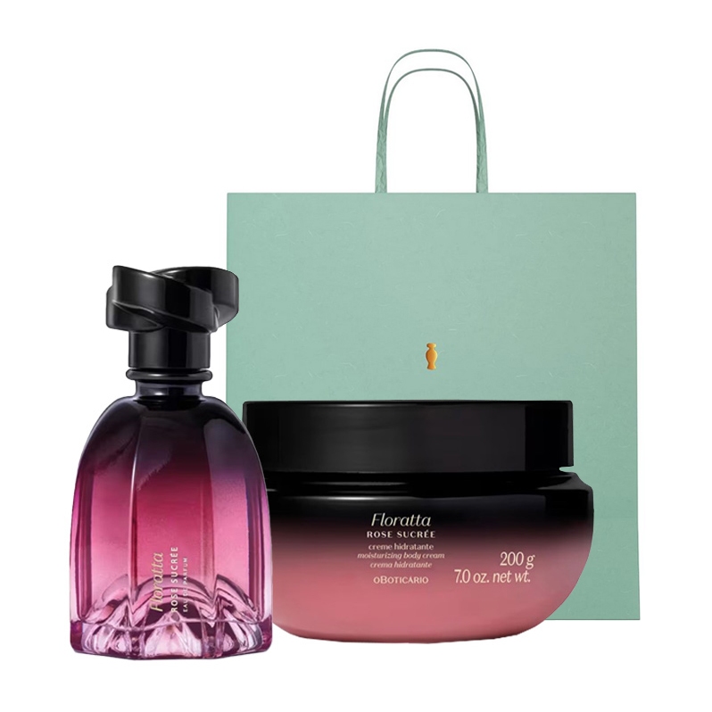Presente Floratta Rose Sucrée (Perfume 75ml, Hidratante 200g) O Boticário
