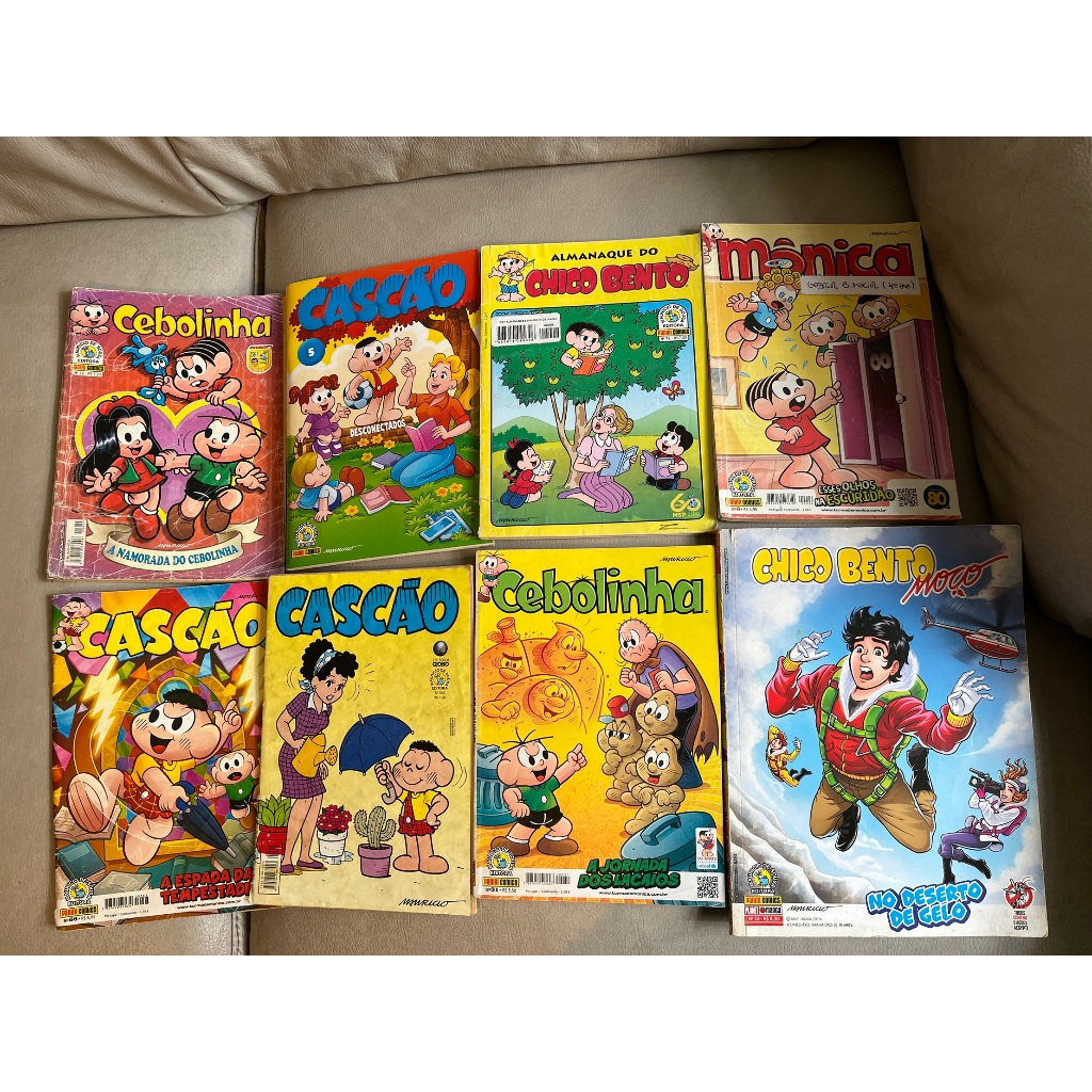 Gibis Cascão Cebolinha Mônica Almanaque do Chico Bento e Chico Moço Panini