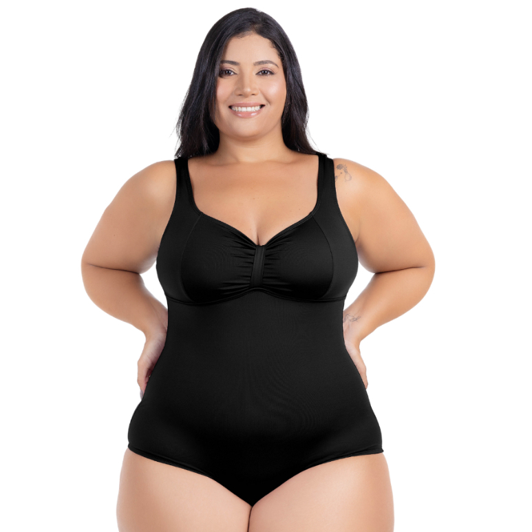 Maiô Plus Size Costas Nuas Tecido Modelador Chapa Barriga Sem Bojo Lindas Cores Tecido De Primeira
