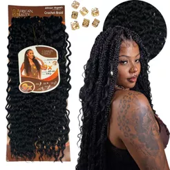 Cabelo Crochet Braid African Beauty Cacheado Fulani 320g Gypsy Aplique Afro Cachos 80 cm