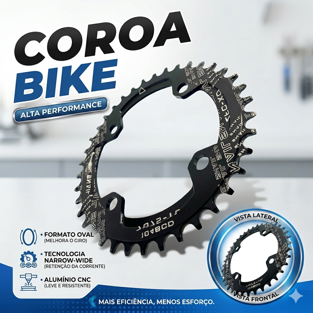Coroa Narrow Wide Bcd104 Bike MTB Alumínio CNC 11v 12v Alta Performance
