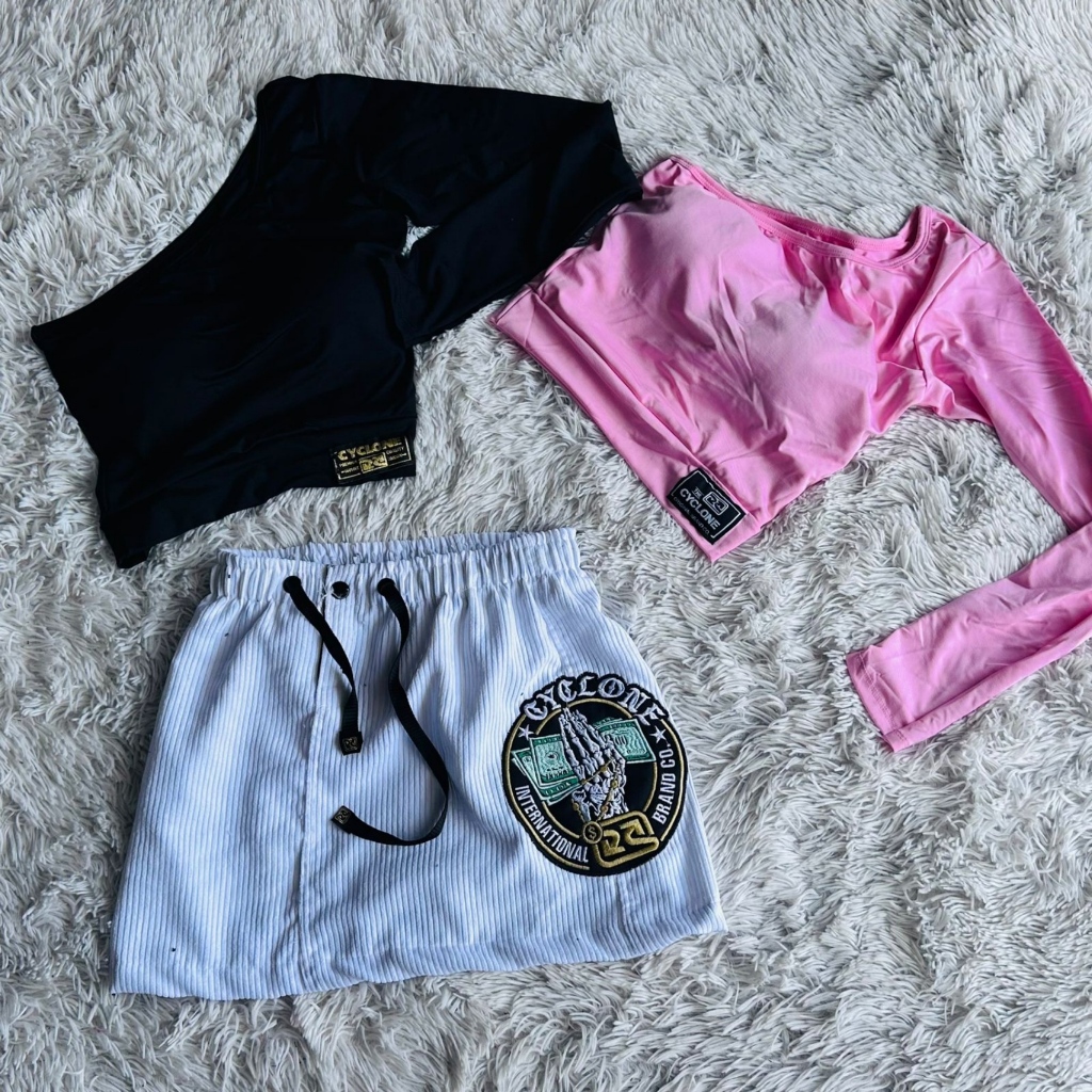 Kit Saia Veludo Cyclone Black 2 Cropped New