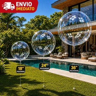Balão Bubble Transparente 18 e 24 Polegadas Cristal Para Festas Decoração
