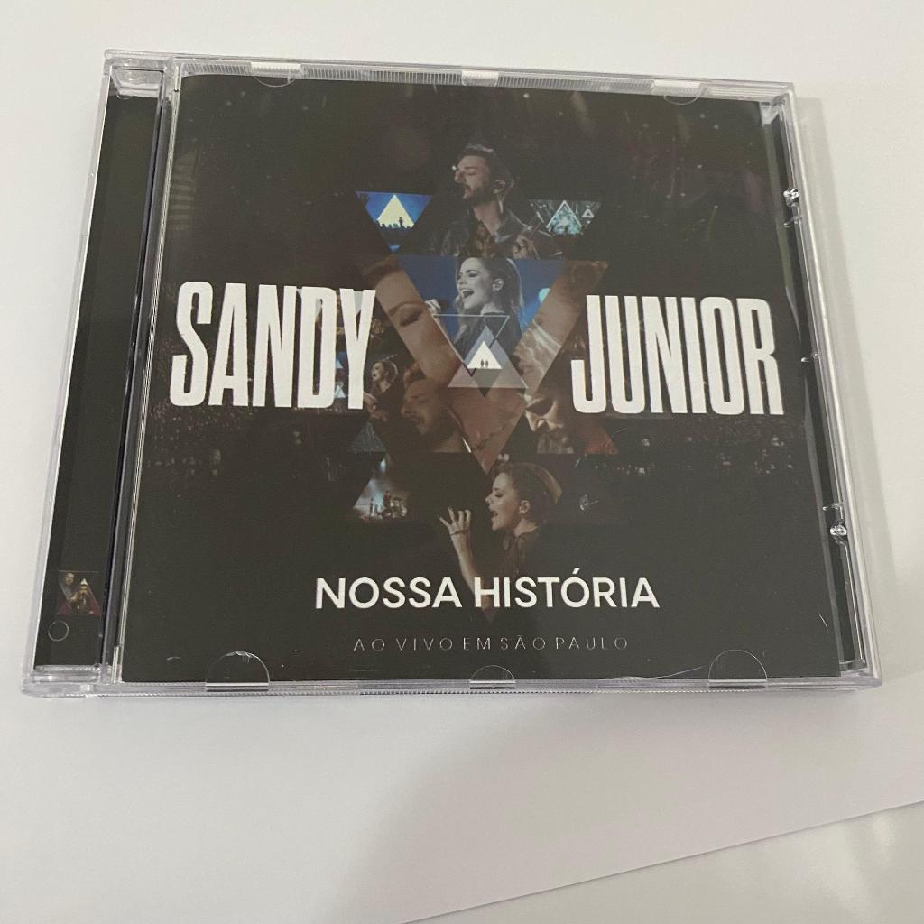 CD duplo Sandy & Junior - Nossa História Ao Vivo - 2 Cds 1 Cx Simples