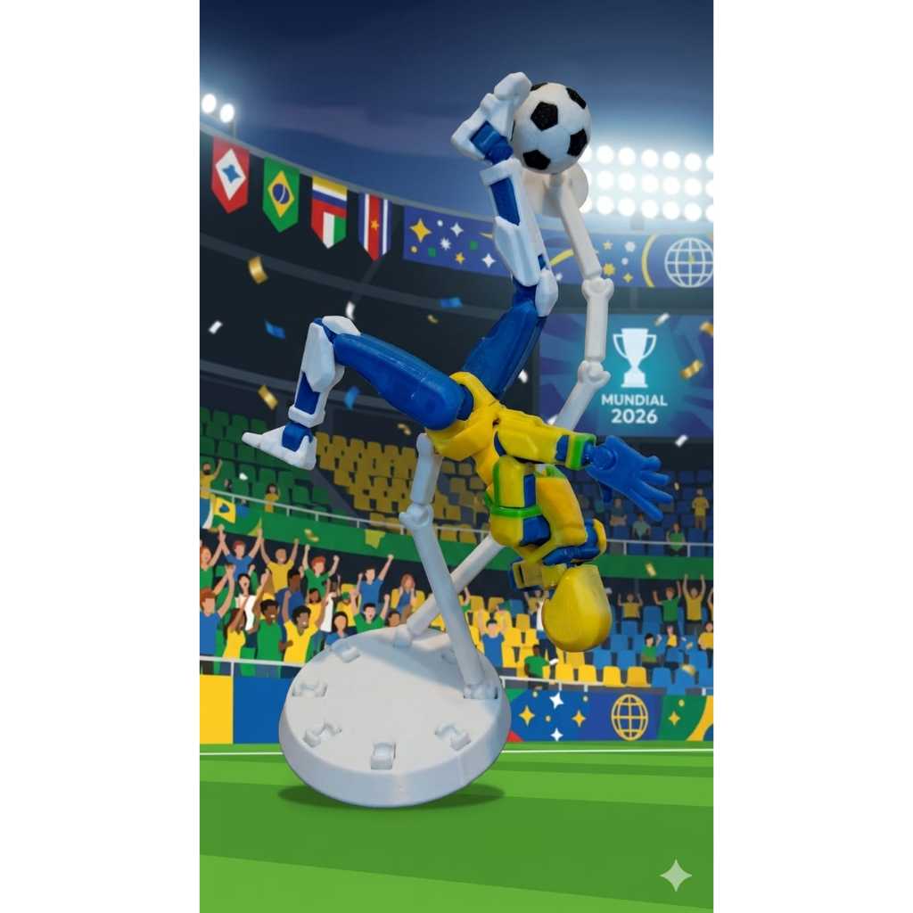 Dummy 13 Copa Brasil Edition Futebol com Suporte e Bola - Boneco Articulado Figura de Ação — imagem 2 de 2