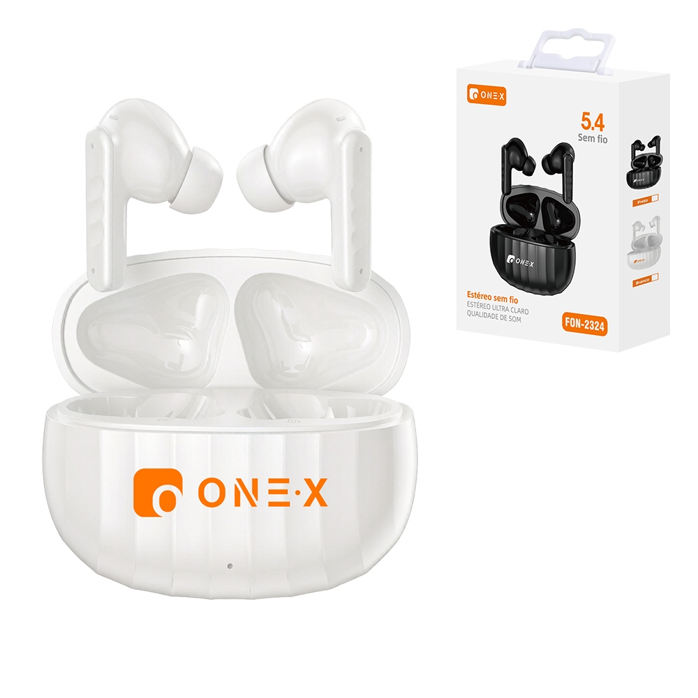 ONEX Fone de Ouvido TWS Bluetooth Sem Fio Intra-Auricular HiFi Estéreo com Microfone, Cancelamento de Ruído