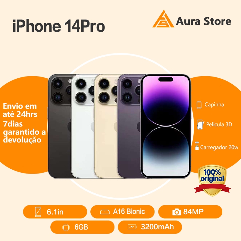 Celular Iphone 14 Pro 128gb/ 256gb 100% Original Com Garantia-VITRINE