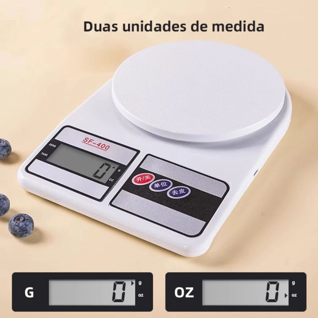 Balança Digital De Precisão Cozinha Alimentos Confeitaria Gramas Função Tara E Visor Lcd
