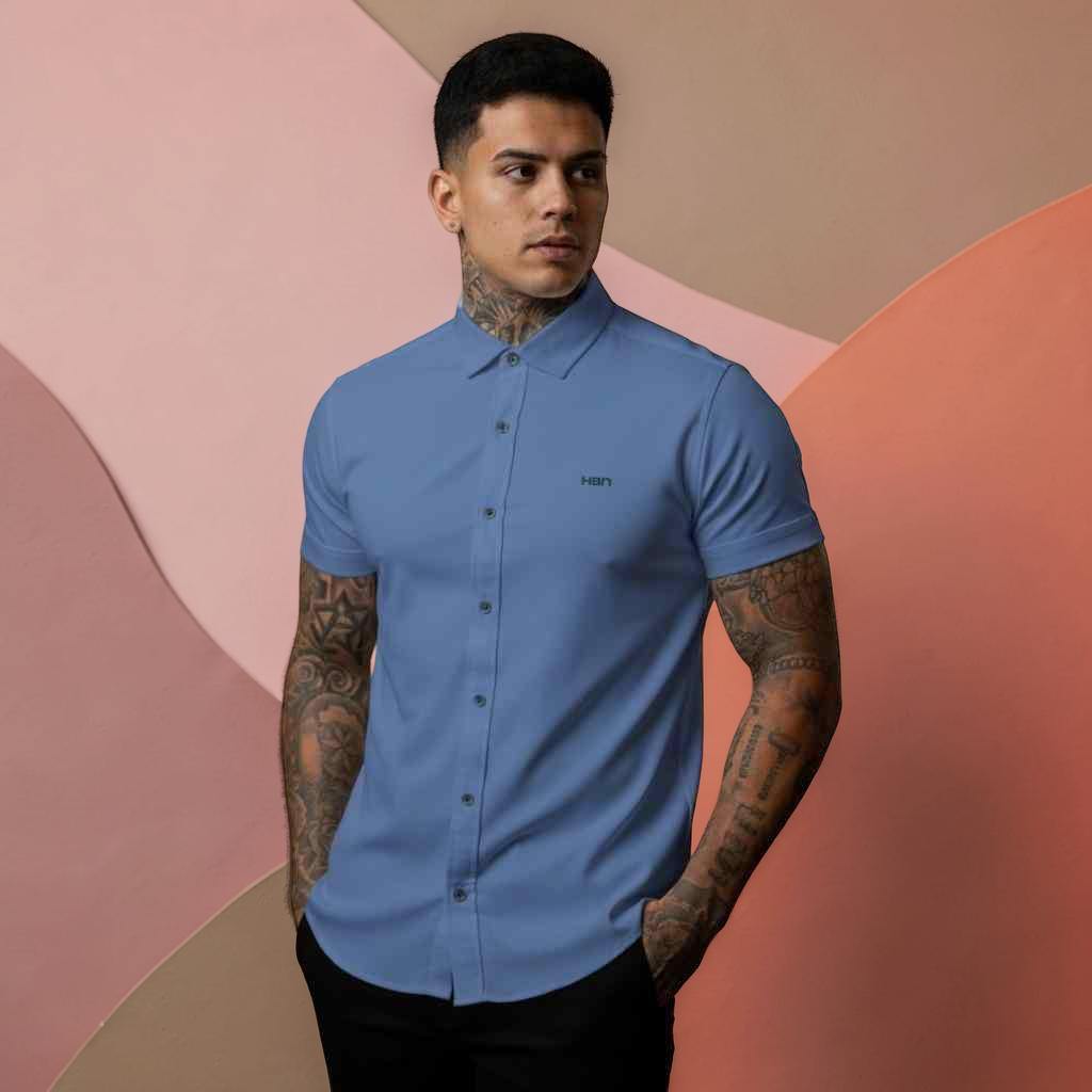 Camisa Masculina Confortável de Viscose com Elastano | Estilo Social Moderno | Vista-se Bem, Ame-se
