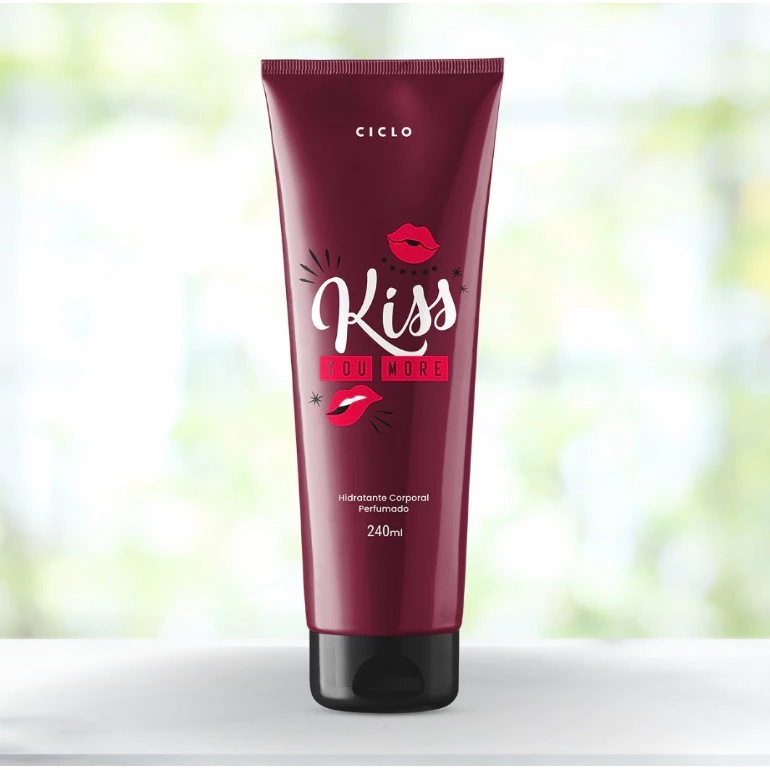 Loção Hidratante Creme Corporal Kiss You More Ciclo 240ml – Hidratação Intensa com Fragrância Feminina Marcante