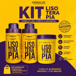 Shampoo + Condicionador Lisoterapia 500ml + Mascara Hidralize -Pós Hidratação