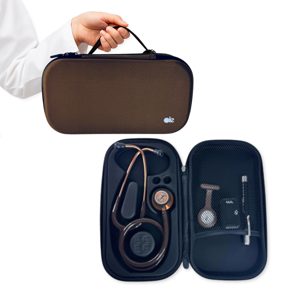 Estojo Case Premium Para Estetoscópio Marrom - Le Medical