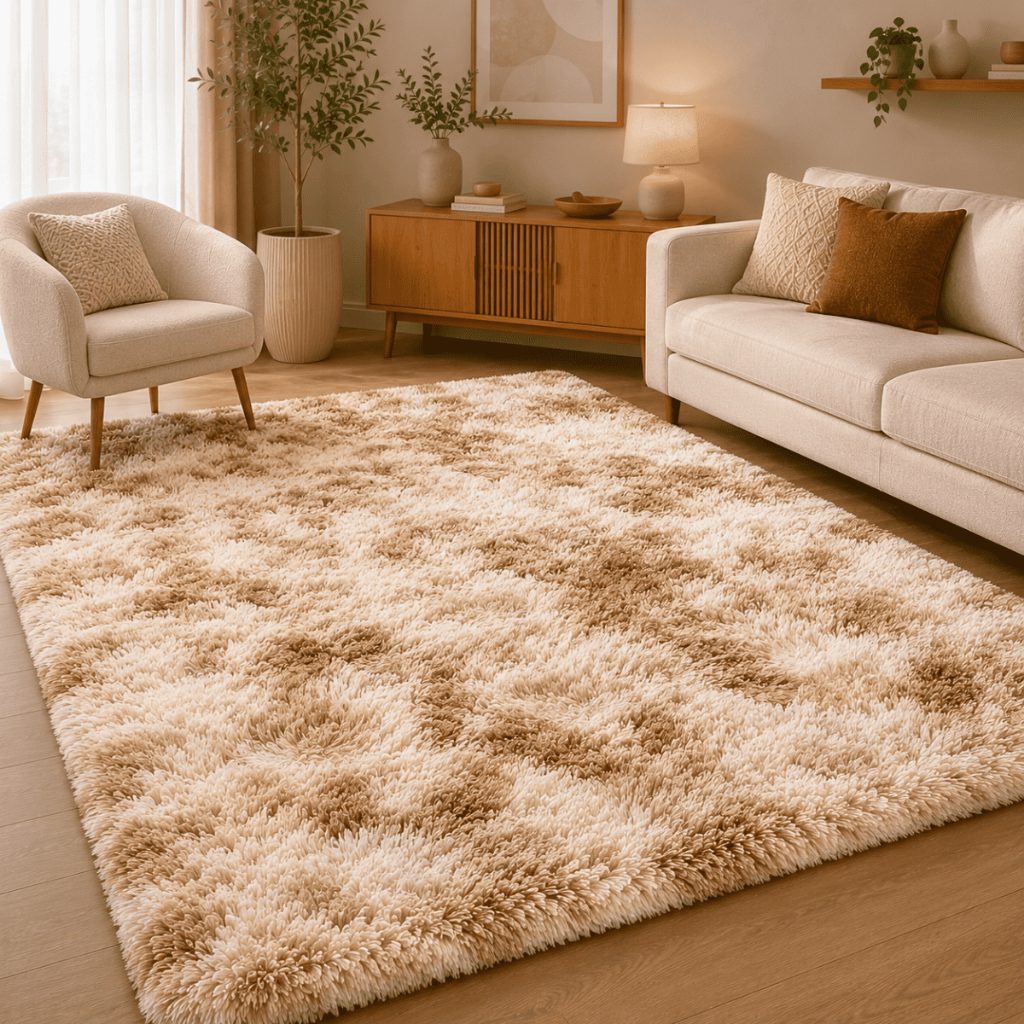 Tapete Felpudo 1,00x1,50 Luxo Sala Quarto Decorativo Moderno Antiderrapante