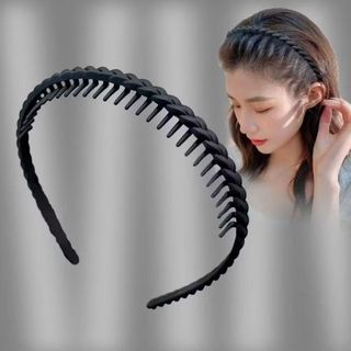 Tiara de Cabelo Trançada com Dentes - Estilo e Fixação Máxima