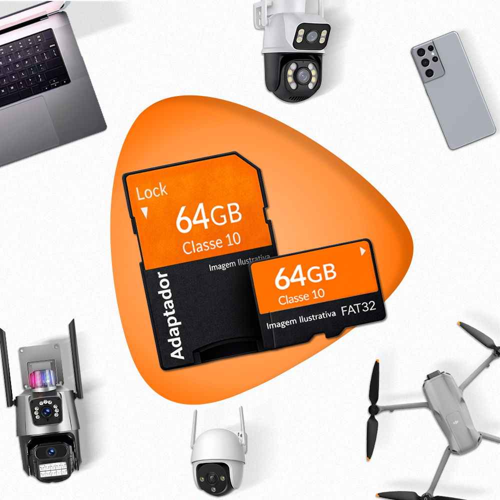 Cartão Memória 64gb Câmera Icsee Yoosee Segurança Original Cartão de Memória para Câmera de Segurança
