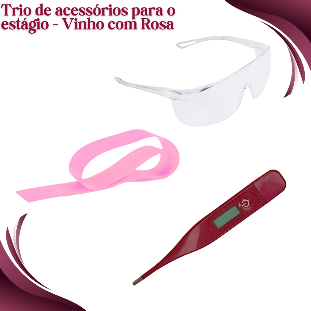 Termômetro Branco + Óculos de Proteção + Garrote de Silicone - Epi's