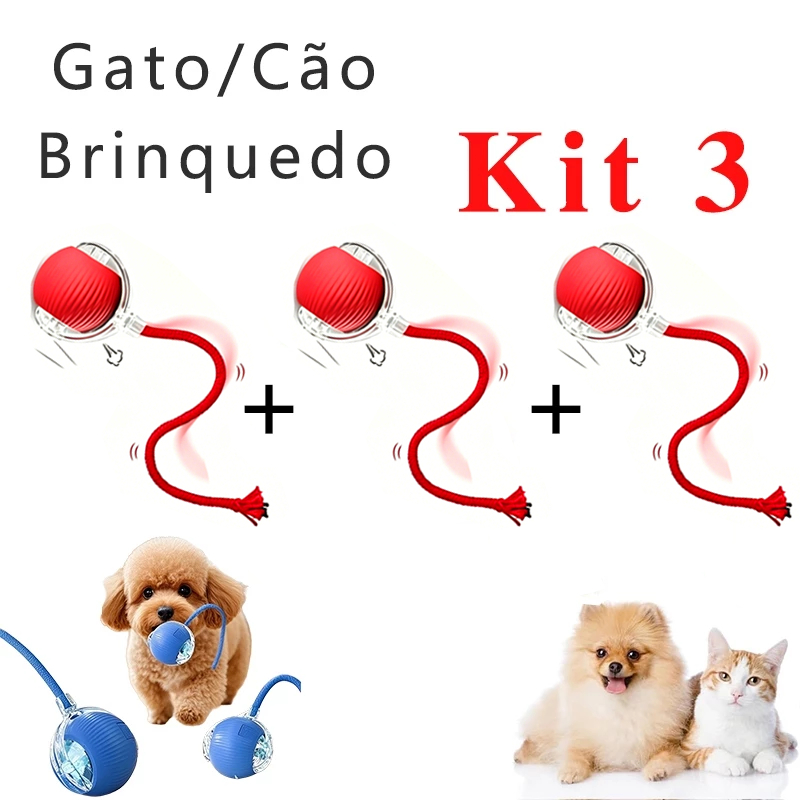 Bola Brinquedo Automática Inteligente Anti Tédio Brinquedo Pet para Cães e Gatos Resistente De Rolamento Automática Caud