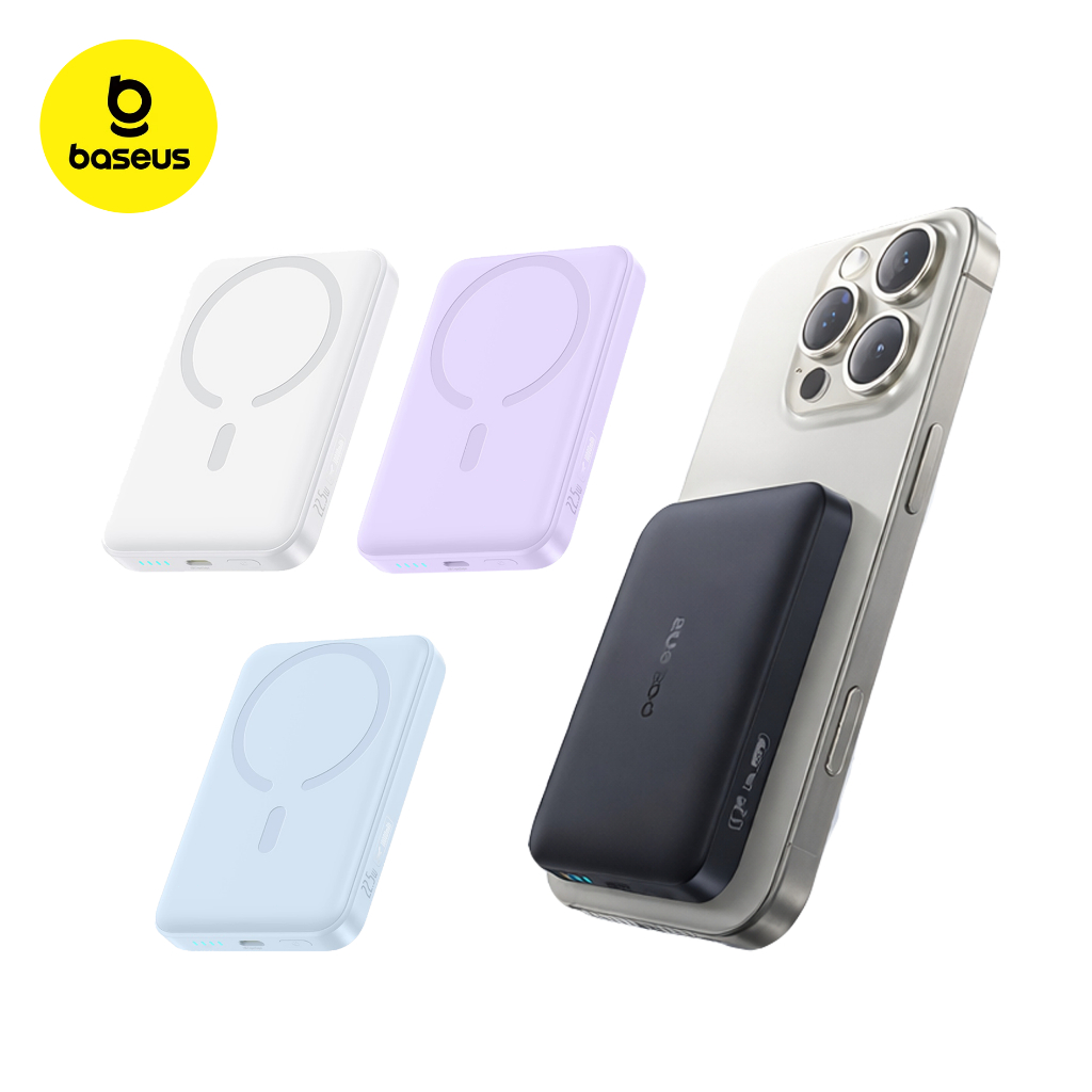 Imagem Powerbank Baseus EnerFill FM11 10000mAh 22.5W Magnético Mag Safe Ultra Mini + Cabo Type-C