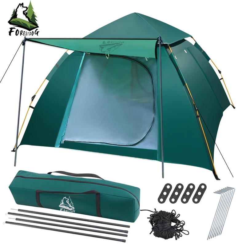 Barraca de Camping Automática para 3-4 Pessoas 215x215x145cm — foto 9