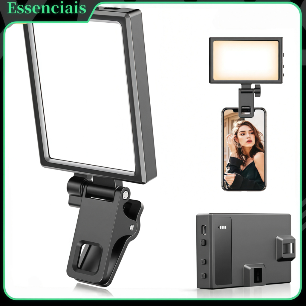80 LED Selfie Lights, Cell Phone Fill Lights with Front Back Clip, 3 Modes, Fill Lights