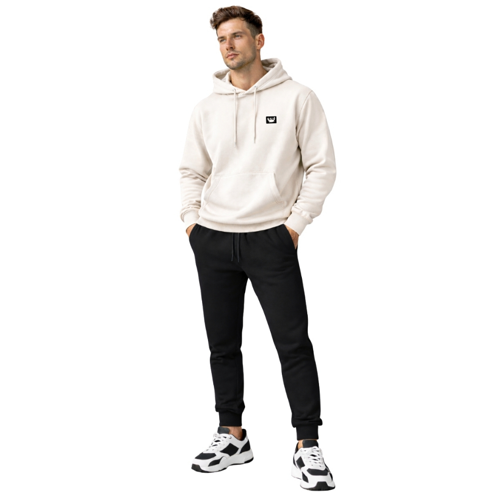 Conjunto Moletom Masculino Hoodie com Calça Jogger Estilo Casual Moderno Siri