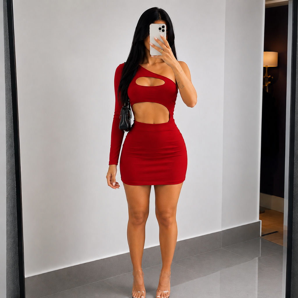 Conjunto Feminino Body e Saia Justa em  Suplex Festa Balada (DANI)