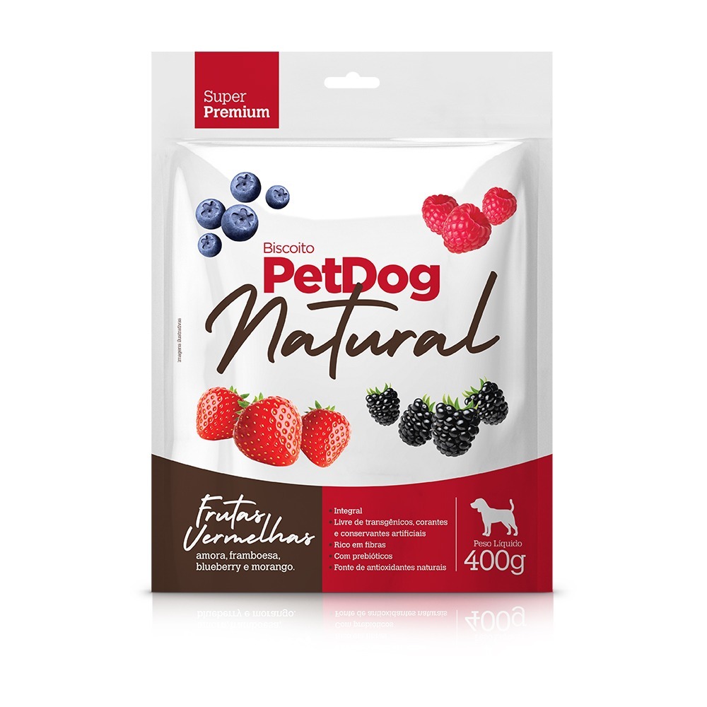 Biscoito Pet Dog Natural Frutas Vermelhas 400g