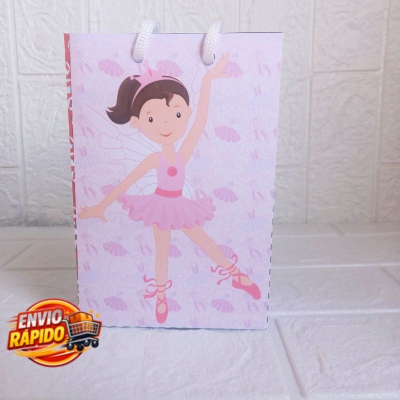 Sacolinha Bailarina  Personalizada| Festa Infantil|Lembrancinhas|Aniversário|mesversário|supresa