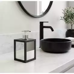 Dispenser Espelhado Luxo com Pump para Sabonete Líquido 250ml Saboneteira Lavabo Banheiro