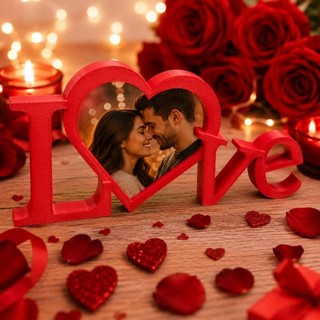 ENVIO RÁPIDO - Moldura LOVE Personalizada com Foto do Casal