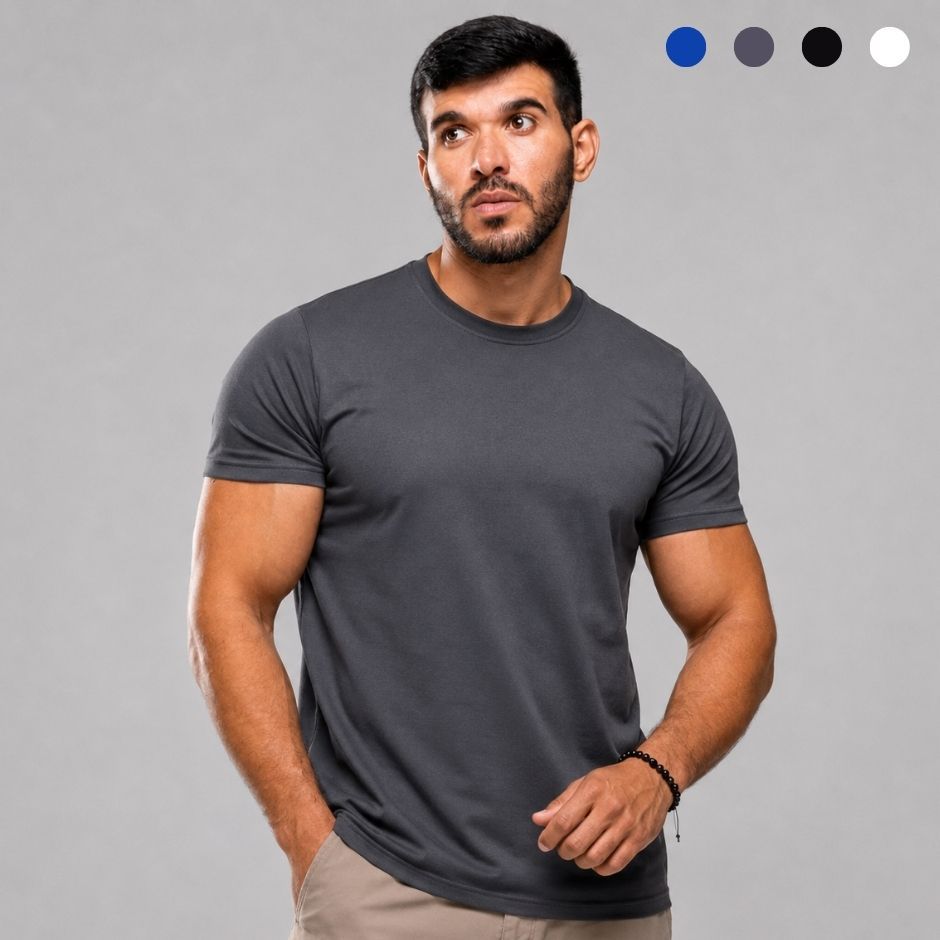 Camiseta Masculina Dry Fit Slim UV50+ Treino Academia Corrida Respirável Secagem Rápida Conforto